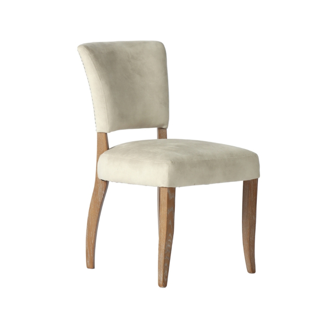 Derringer Dining Chair - Eskimo Velvet with Studs image 0